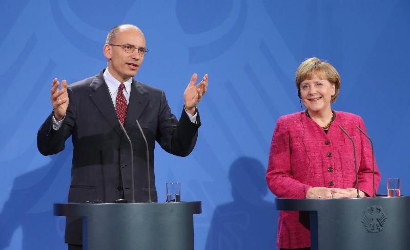 Merkel a Letta: l’Italia ha già fatto un pezzo di strada