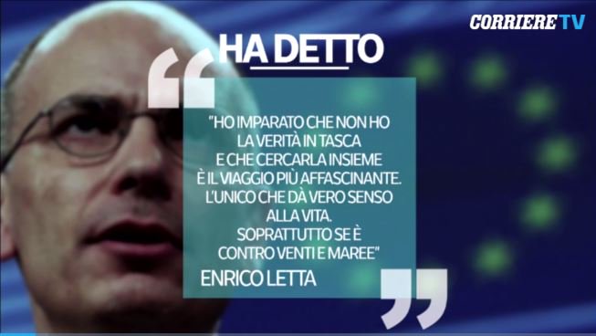 Enrico Letta ospite di #CorriereLive: «Votare prima? Ipotesi bizzarra»